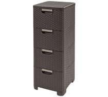 ![CDATA[Kumode ar 4 atvilknēm Style 33x38x79cm tumši brūna Curver 0806605210 (3253926605003) | SAR_3253926605003  | 3253926605003]]