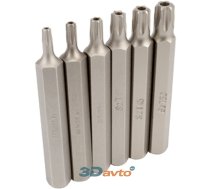 Т20, Т25, Т30, Т40, Т45, Т50 - 75мм 1/4 TORX® IELIKTŅU KOMPLEKTS AR CAURUMU AVTODEЛО 40633