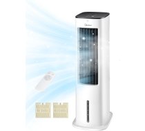 Midea AC100-20ARB 4in1 – Mobilais gaisa kondicionieris bez izplūdes šļūtenes, 55W, jonizācija, ūdens dzesēšana, mitrinātājs