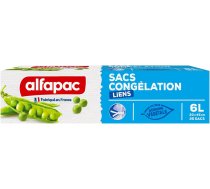 Alfapac – Pārtikas uzglabāšanas maisiņi, 6L, ražoti Francijā, caurspīdīgi, 25 gab.