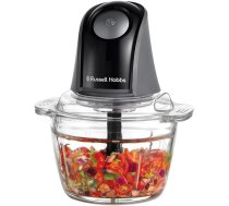 Russell Hobbs Mini Chopper 27131-56 – Elektriskais pārtikas smalcinātājs, 350 W, trauks 1 l, divi ātrumi, mazgājams trauku mazgājamā mašīnā, matēti pelēks