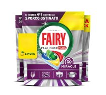 Fairy platinum plus – Ātrdarbīgas trauku mazgāšanas tabletes, 26 kapsulas, citrons, efektīvs pret grūti tīrāmiem netīrumiem, piemērotas īsiem cikliem