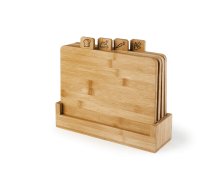 Excelsa Ecoliving - Bambusa griešanas dēļi ar statīvu, 28x25 cm, 4 gabali