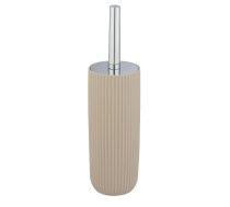 WENKO 25185100 Agropoli - Bēšs tualetes birstes turētājs ar plastmasas formu un teksturētu virsmu, bez BPA, higiēniska tualetes birste, diametrs 10 x 36,5 cm