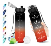 KollyKolla - 1L ūdens pudele ar filtru un laika marķējumu, BPA-brīva