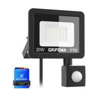 GRIFEMA GD402-2 - LED prožektors ar kustības sensoru, 20W, 2200LM, 6500K, IP66