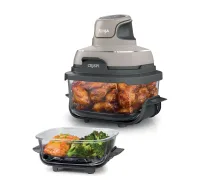 Ninja CRISPi FN101EUST - Karstā gaisa fritieris/ Aerogils ar stikla traukiem, 3,8 l, 1700 W