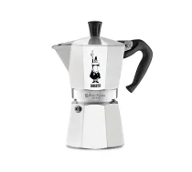Bialetti Moka Express - Itāļu espresso kafijas kanna 6 tasēm, alumīnija, sudraba krāsā