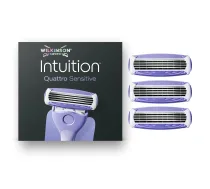 Wilkinson Sword Intuition Quattro Sensitive - Nomaiņas asmeņi skuveklim, 3 gab.