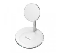 Magnetic Wireless Charger with Stand CHOETECH, 2in1, 15W, white T581