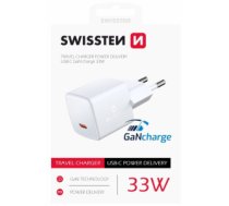 Swissten GaN Mini Tīkla Lādētājs USB-C 33W PD Swissten