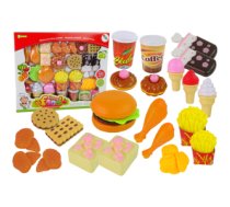 Large Set of Food Products FUNNY FOOD To play in the Fast Food Café Shop 12174-uniw