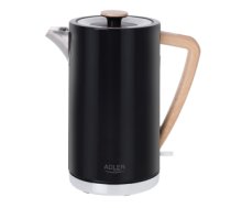 Adler | Kettle | AD 1347b | Electric | 2200 W | 1.5 L | Stainless steel | 360° rotational base | Black AD 1347 Black