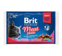 BRIT Premium Cat Meat Plate - wet cat food - 4x100g