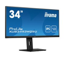 iiyama ProLite XUB3493WQSU-B5 computer monitor 86.4 cm (34") 3440 x 1440 pixels UltraWide Quad HD LED Black