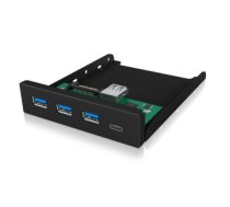 ICY BOX IB-HUB1418-i3 USB 3.2 Gen 1 (3.1 Gen 1) Type-A 5000 Mbit/s Melns