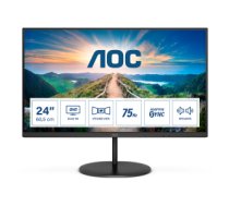 AOC V4 Q24V4EA LED display 60,5 cm (23.8") 2560 x 1440 pikseļi 2K Ultra HD Melns