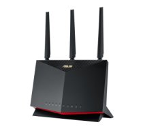 ASUS RT-AX86U Pro bezvadu rūteris Tīkls Gigabit Ethernet Divkāršā frekvenču josla (2.4 GHz / 5 GHz) Melns