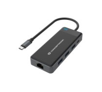 Conceptronic DONN14G dokstacija Vadu USB 3.2 Gen 1 (3.1 Gen 1) Type-C Pelēks