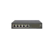 LevelOne Hilbert 5-Port Gigabit PoE Smart Lite Switch, 802.3at/af PoE, 4 PoE Outputs, 60W PoE Power Budget