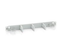 Equip 19" Rack Mount Cable Management Panel, Light Grey (RAL 7035)