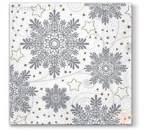 SALVETES 33X33CM SNOWFLAKES SILVER, Paw Decor Collection PL11TL648000