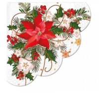 SALVETES 32CM POINSETTIA COMPOSITION, Paw Decor Collection PL11SDR059500