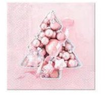 SALVETES 33X33 PINK BAUBLES TREE, Paw Decor Collection PL11SDL019200