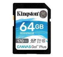 Kingston Technology Canvas Go! Plus memory card 64 GB SD Class 10 UHS-I