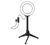 LED Ring Lamp 12cm with Desktop Tripod Mount up to 21.8cm, USB PKT3084B