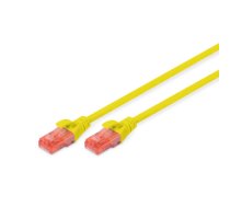 CAT 6 U-UTP | Patch cord | PVC AWG 26/7 | Yellow | 2 m | Modular RJ45 (8/8) plug DK-1612-020/Y