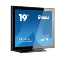 iiyama ProLite T1932MSC-B5X touch screen monitor 48.3 cm (19") 1280 x 1024 pixels Black Multi-touch Tabletop