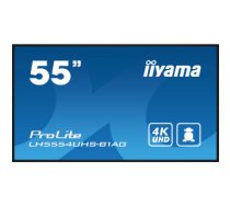 iiyama LH5554UHS-B1AG Signage Display Digital signage flat panel 138.7 cm (54.6") LCD Wi-Fi 500 cd/m² 4K Ultra HD Black Built-in processor Android 11 24/7