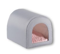 GO GIFT Dog and cat cave bed - light grey - 40 x 33 x 29 cm