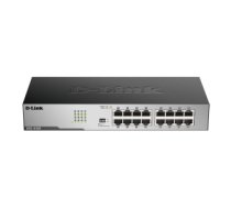 D-Link DGS-1016D/E network switch Unmanaged Black,Metallic