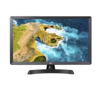 LG HD 24TQ510S-PZ televizors 59,9 cm (23.6") Viedtelevizors Wi-Fi Melns, Pelēks