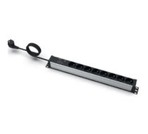 EMITERNET EmiterNet 19" 8-way power strip with pin, overvoltage protection, 3m cable, uni-schuko plug EM/LZ19.08F.3S.V EM/LZ19.08F.3S.V