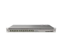 Mikrotik Wired Ethernet Router RB1100x4, 1U Rackmount, Quad core 1.4GHz CPU, 1 GB RAM, 128 MB, 13xGigabit LAN, 1xSerial console port RS232, PCB Temperature and Voltage Monitor, IP20, RouterOS L6 MikroTik Wired Ethernet Router RB1100AHx4 No Wi-Fi 10/100/10