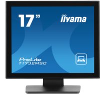 iiyama ProLite T1732MSC-B1SAG monitori 43,2 cm (17") 1280 x 1024 pikseļi Full HD LED Skārienjūtīgais ekrāns Galda virsma Melns