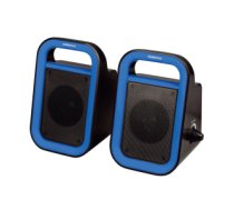 OMEGA SPEAKERS 2.0 OG-119B BLACK/BLUE 2x3W RMS USB [43092] OG119BBL OG119BBL