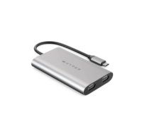 Hyper | HyperDrive Universal USB-C To Dual HDMI Adapter with 100W PD Power Pass-Thru | USB-C to HDMI | Adapter HDM1-GL