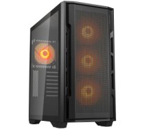 COUGAR | Uniface RGB Black | PC Case | Mid Tower / Mesh Front Panel / 4 x 120mm ARGB Fans / TG Left Panel / Black CGR-5C78B-RGB CGR-5C78B-RGB