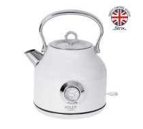 Adler | Kettle with a Thermomete | AD 1346w | Electric | 2200 W | 1.7 L | Stainless steel | 360° rotational base | White AD 1346 White