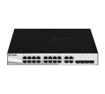 D-LINK DGS-1210-20, Gigabit Smart Switch with 16 10/100/1000Base-T ports and 4 Gigabit MiniGBIC (SFP) ports, 802.3x Flow Control, 802.3ad Link Aggregation, 802.1Q VLAN, 802.1p Priority Queues, Port mirroring,, Jumbo Frame support, 802.1D STP, ACL, LLDP, C