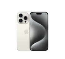Mobilais Telefons Apple iPhone 15 Pro 15.5 cm (6.1") Dual SIM iOS 17 5G USB Type-C 128 GB Titanium, White MTUW3QN/A