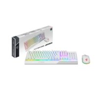 MSI VIGOR GK30 COMBO WHITE MEMchanical Gaming Keyboard + Gaming Mouse Bundle 'UK Layout, 6-Zone RGB Lighting Keyboard, Dual-Zone RGB Lighting Mouse, 5000 DPI Optical Sensor, Center'