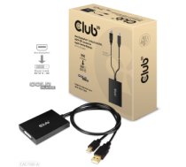 CLUB3D CAC-1130-A video kabeļu aksesuārs 0,6 m DVI-D Melns