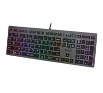 A4Tech FSTYLER FX60H (Neon Backlit) keyboard USB QWERTY Black, Grey A4TKLA47126