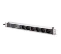 PDU Power Strip 19" Rack, 6x unischuko, 2.0m, 1x unischuko plug, 16A, tooth surge+filter DN-95432