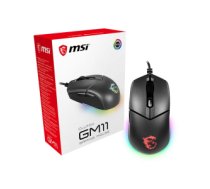 MSI CLUTCH GM11 RGB Optical Gaming Mouse '5000 DPI Optical Sensor, 6 Programmable button, Dual-Zone RGB, Symmetrical design, OMRON Switch with 10+ Million Clicks, RGB Mystic Light'